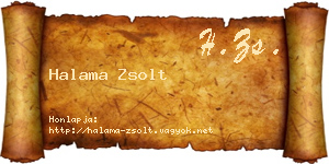 Halama Zsolt névjegykártya